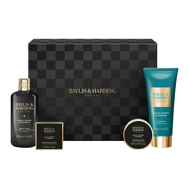 Baylis & Harding Dárková sada péče o tělo Black Pepper & Ginseng 4 ks