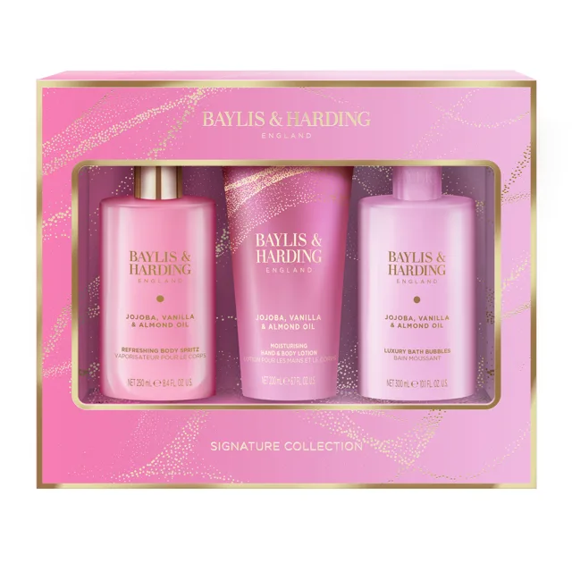 Baylis & Harding Dárková sada péče o tělo Jojoba, Vanilla & Almond Oil 3 ks