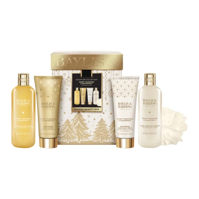 Baylis & Harding Dárková sada péče o tělo v dárkové krabičce Mandarinka & Grapefruit 5 ks