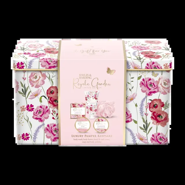 Baylis & Harding Dárková sada péče o tělo v plechové dóze Royale Garden
