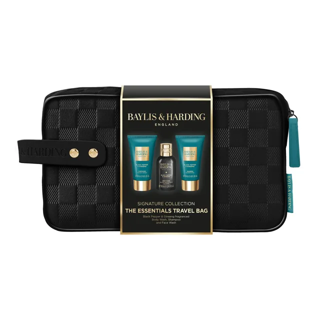 Baylis & Harding Dárková sada péče o tělo v taštičce Black Pepper & Ginseng 3 ks