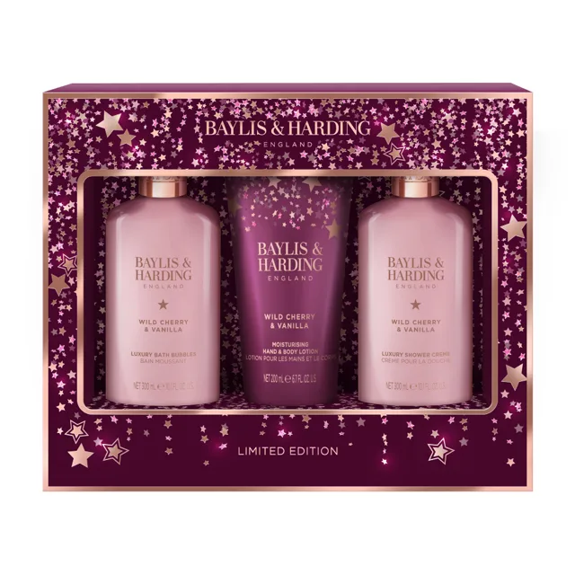 Baylis & Harding Dárková sada péče o tělo Wild Cherry 3 ks