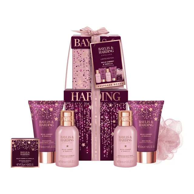 Baylis & Harding Dárková sada péče o tělo Wild Cherry & Vanilla 6 ks