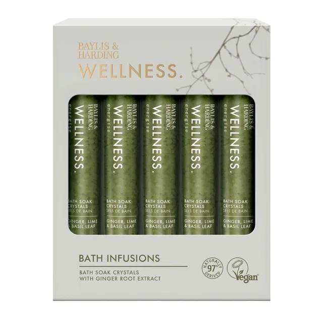 Baylis & Harding Dárková sada solí do koupele Ginger, Lime & Basil 5 ks
