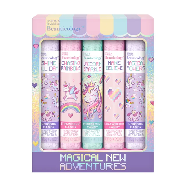 Baylis & Harding Dárková sada solí do koupele Unicorn 5x65 g