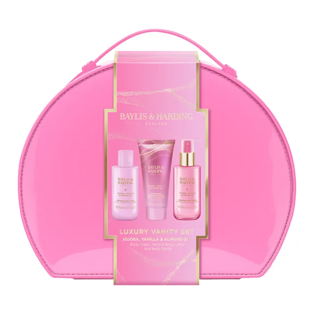 Baylis & Harding Dárková sada v kabelce Jojoba, Vanilla & Almond Oil 3 ks