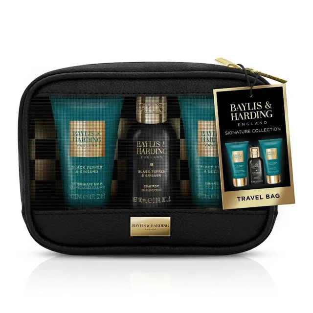 Baylis & Harding Dárková sada v taštičce Black Pepper & Ginseng 3 ks