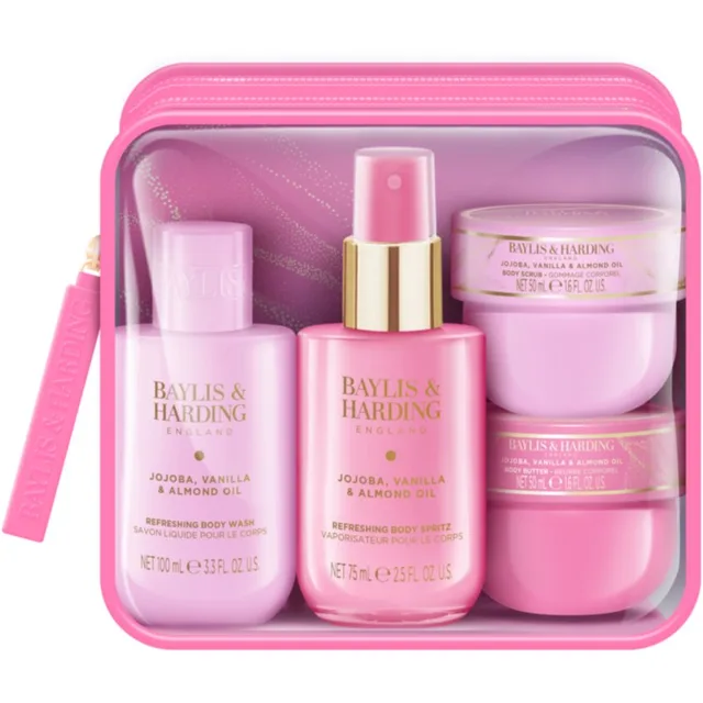 Baylis & Harding Jojoba, Vanilla & Almond Oil dárková sada na cesty
