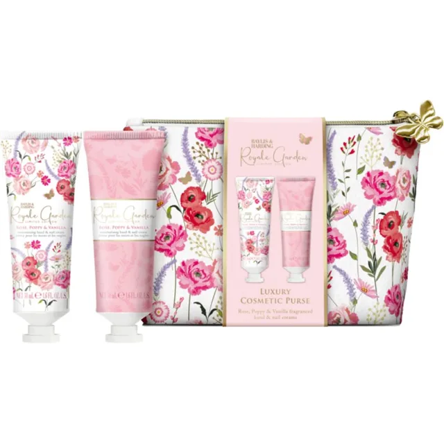 Baylis & Harding Royale Garden Rose, Poppy & Vanilla dárková sada kosmetická taštička
