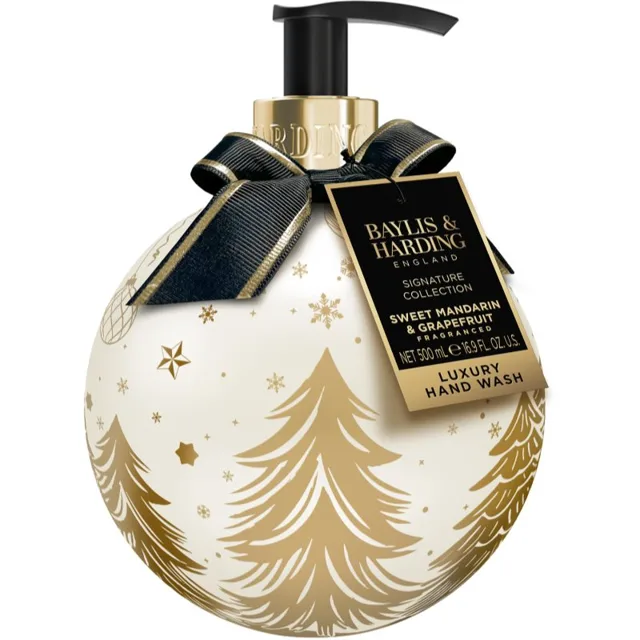 Baylis & Harding Sweet Mandarin & Grapefruit tekuté mýdlo na ruce ve vánočním stylu