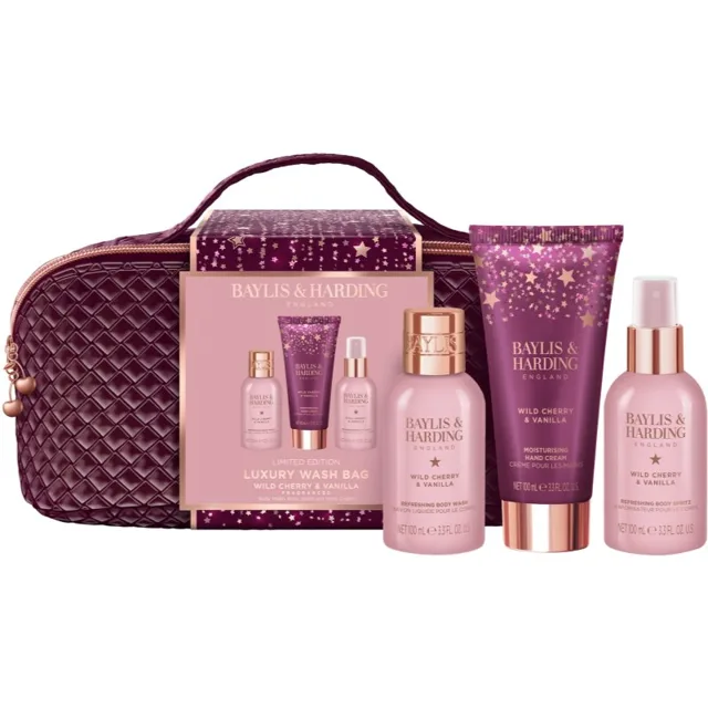 Baylis & Harding Wild Cherry & Vanilla dárková sada kosmetická taštička