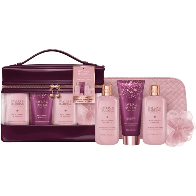 Baylis & Harding Wild Cherry & Vanilla dárková sada kosmetická taštička
