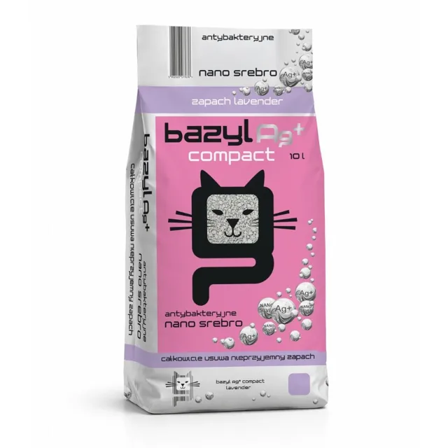BAZYL Ag+ Compact Lavender 10L bentonitové stelivo s ionty stříbra s vůní levandule