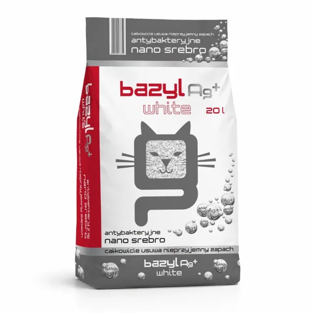 BAZYL Ag+ Compact White 20 L stelivo pro kočky s nanostříbrem