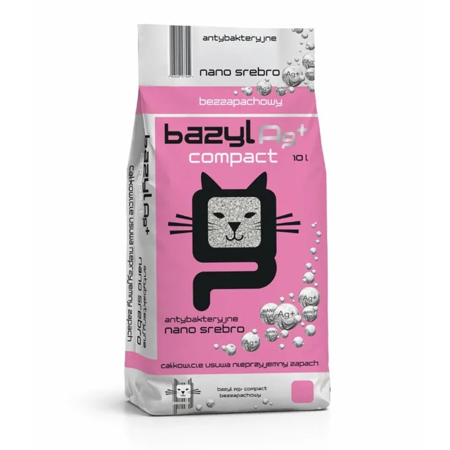 BAZYL Super Premium Ag+ Kompaktní 10l bentonitové stelivo