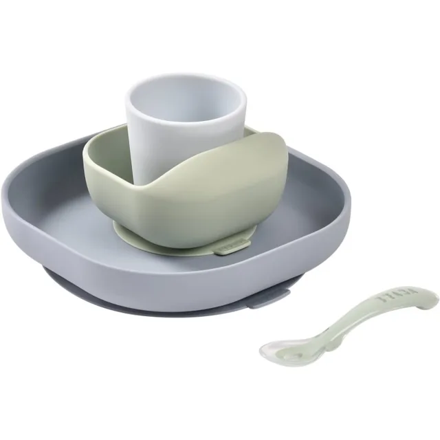 Beaba 4-Piece Silicone Dinner Set jídelní sada Pebble 4m+