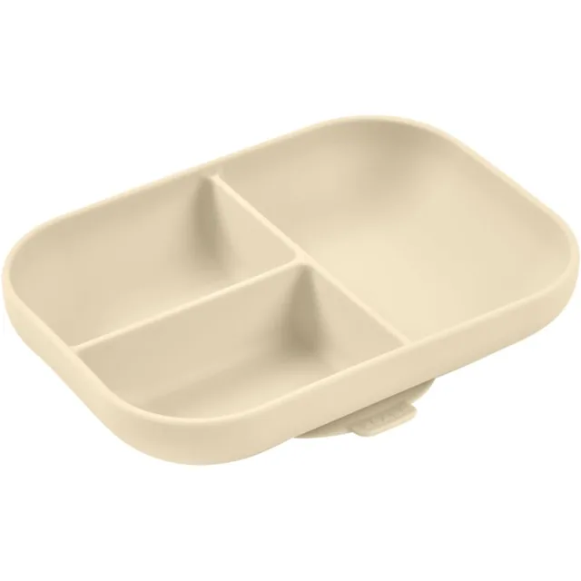 Beaba Divided Silicone Plate dělený talíř s přísavkou Clay 1 ks