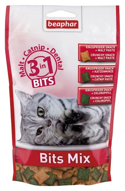 BEAPHAR Bits mix pamlsků pro kočky 150 g 3 v 1