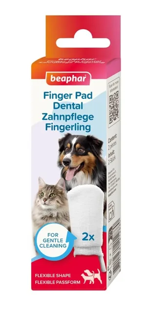 BEAPHAR Finger Pad Dental 2 ks. nástavce na prst pro čištění zubů pro psy a kočky