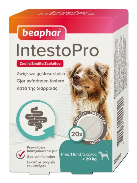 BEAPHAR IntestoPro pro správnou funkci střev 20 tablet pro psy (nad 20 kg) a kočky
