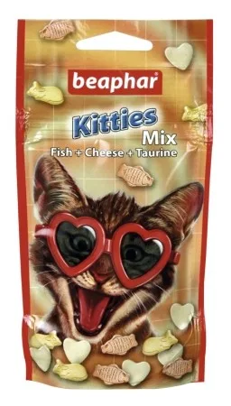 BEAPHAR Kitty`S mix 180 st Pamlsky ve tvaru srdce pro kočky