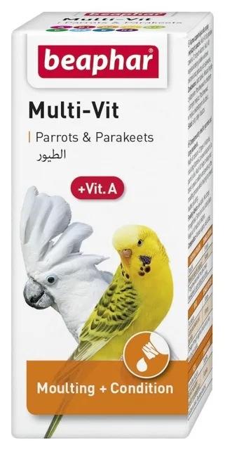 BEAPHAR Multi-Vit Parrots Preparat Vitamínový Pro Papoušky 20 ml