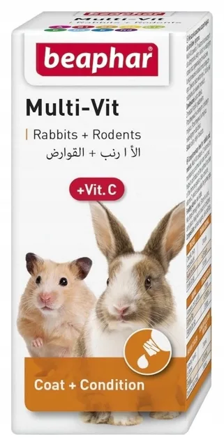 BEAPHAR Multi-Vit + Vit.C vitamínový přípravek pro králíky a hlodavce 20 ml
