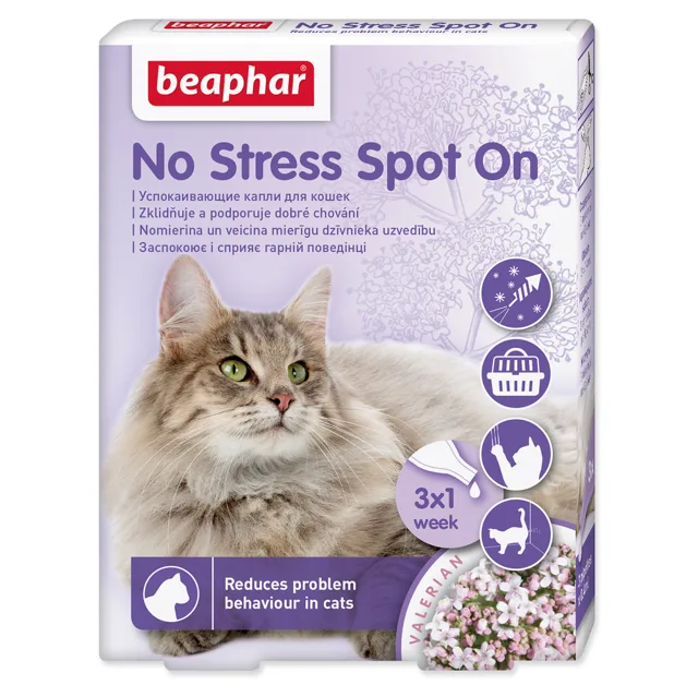 BEAPHAR No Stress spot on roztok pro kočky 1,2 ml