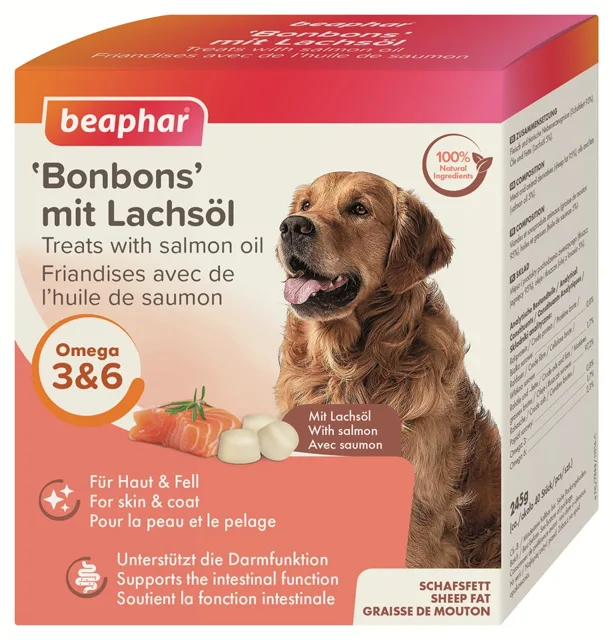 BEAPHAR Treats with Salmon oil praliny se lososovým olejem pro psy 40 ks.