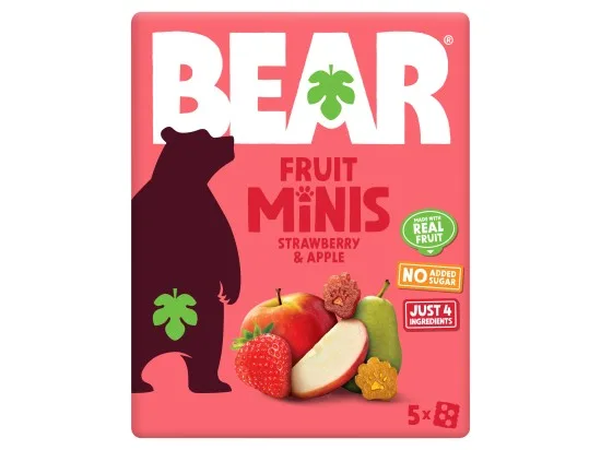 BEAR Fruit Minis jahoda a jablko 5 x 20 g