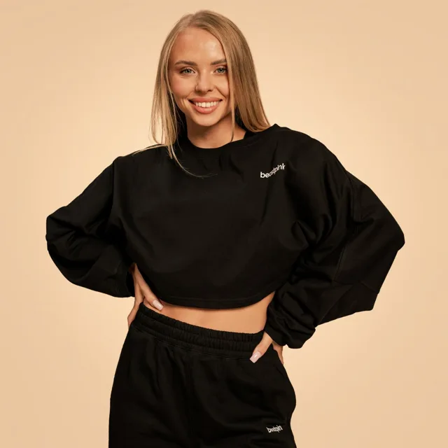 BeastPink Dámská mikina Cropped Bliss Black