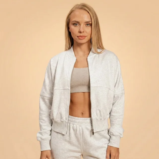 BeastPink Dámská mikina Zip-Up Bliss Grey