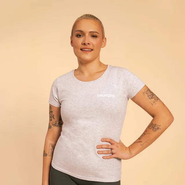 BeastPink Dámské tričko BeastPink Heather Grey