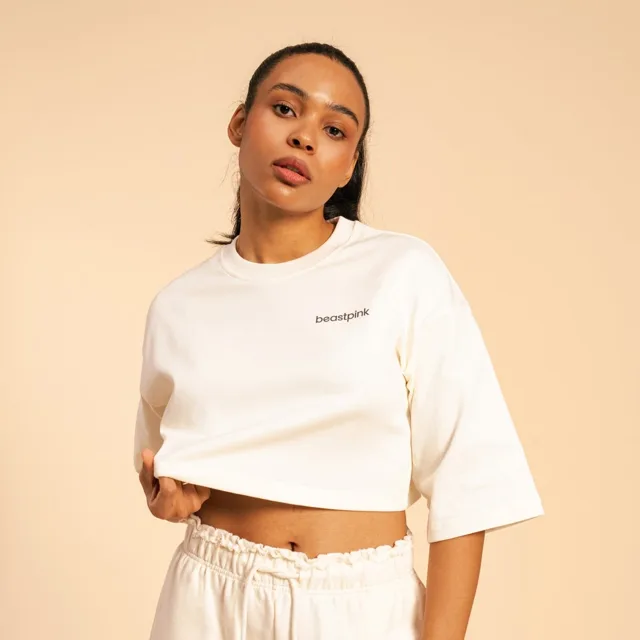BeastPink Dámské tričko Cropped Serenity Ivory