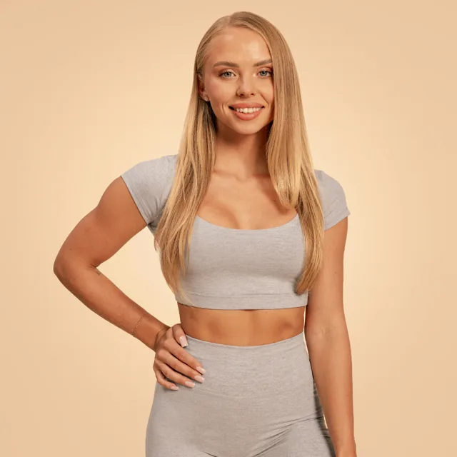 BeastPink Dámské triko Cropped Sense Grey