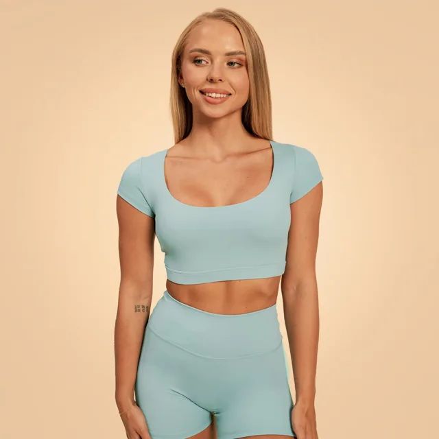BeastPink Dámské triko Cropped Sense Storm Blue