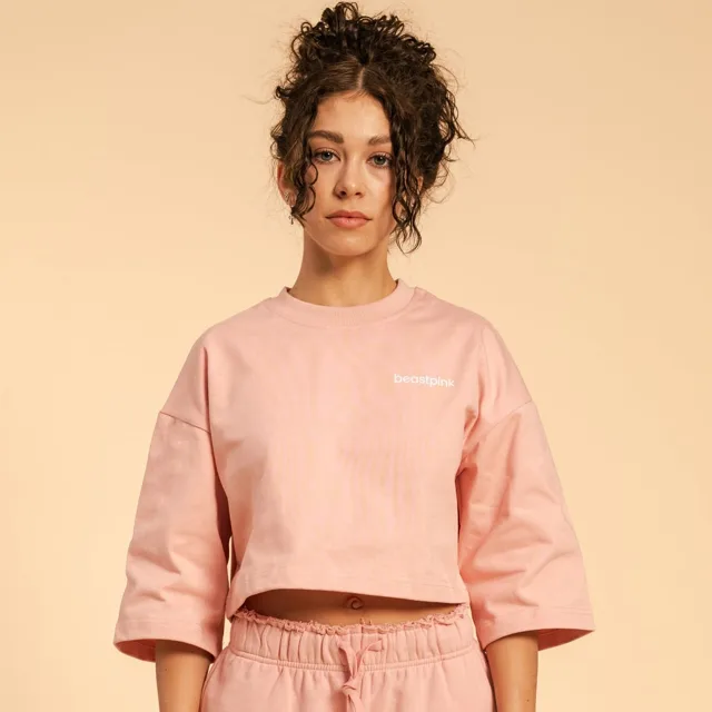 BeastPink Dámské triko Cropped Serenity Pink