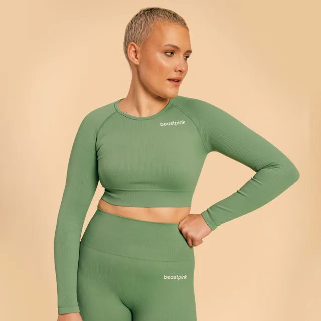 BeastPink Dámské triko Hyper Crop-Top Olivine