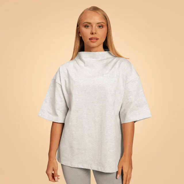 BeastPink Dámské triko Oversized Bliss Grey