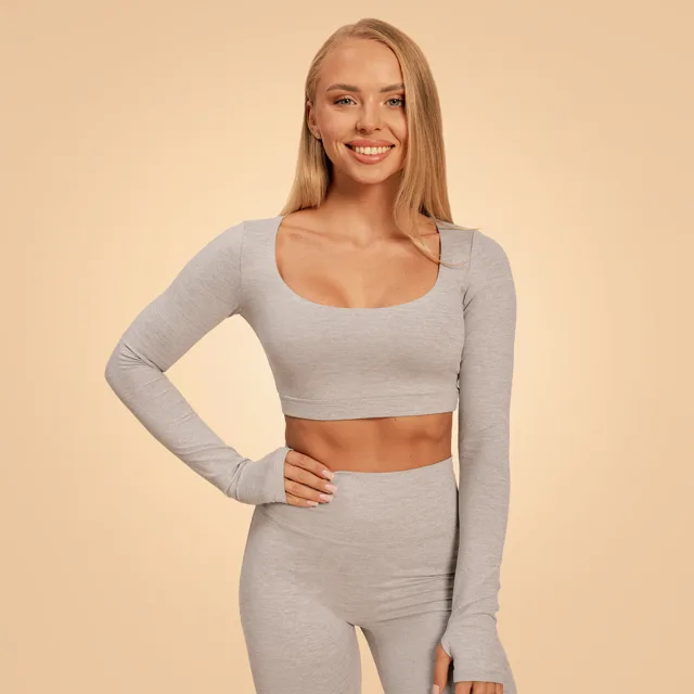 BeastPink Dámský sportovní top Sense Grey