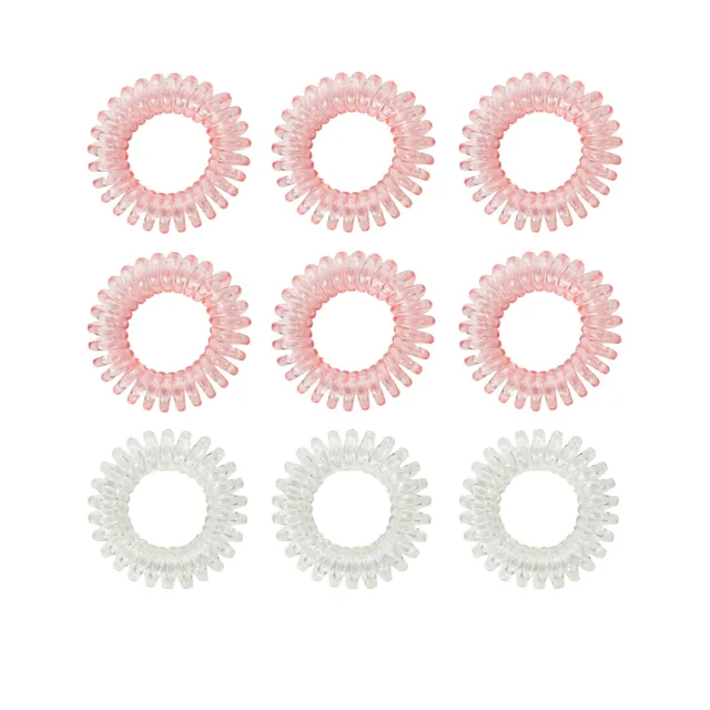 BeastPink Set spirálových gumiček do vlasů pink