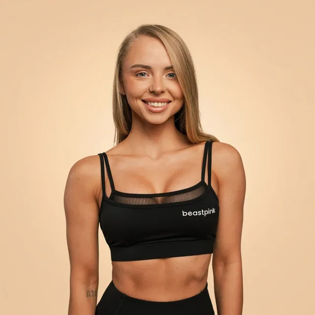 BeastPink Sportovní podprsenka Breeze Black