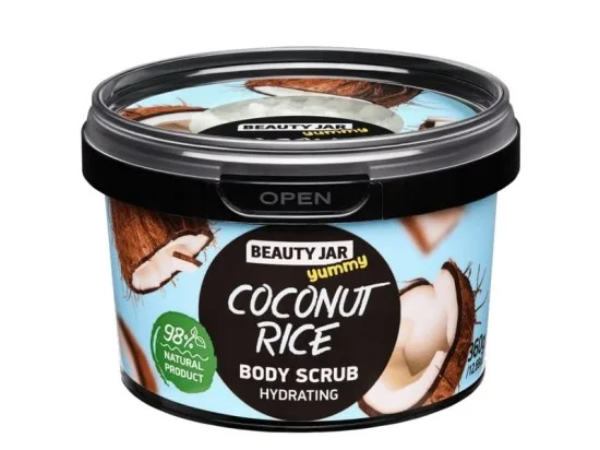 BEAUTY JAR Yummy Coconut Rice tělový peeling 360 g