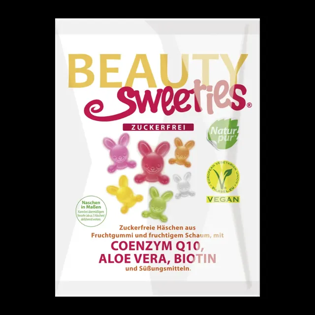 Beauty Sweeties Zajíčci ovocné želé bez cukru 125 g