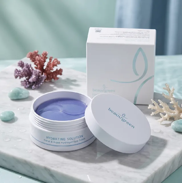 Beauugreen - Coral & Aqua Hydrogel Eye Patch - Hydrogelové oční polštářky s kolagenem a kyselinou hyaluronovou - 60 ks/ 100 ml
