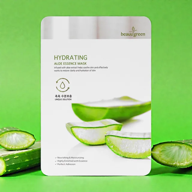 Beauugreen - Premium Aloe Essence Mask - Plátýnková maska s aloe vera  - 23 ml