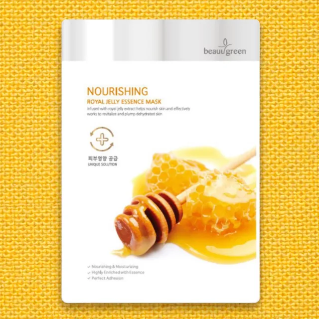 Beauugreen - Premium Royal Jelly Essence Mask - Plátýnková maska s mateří kašičkou  - 23 ml