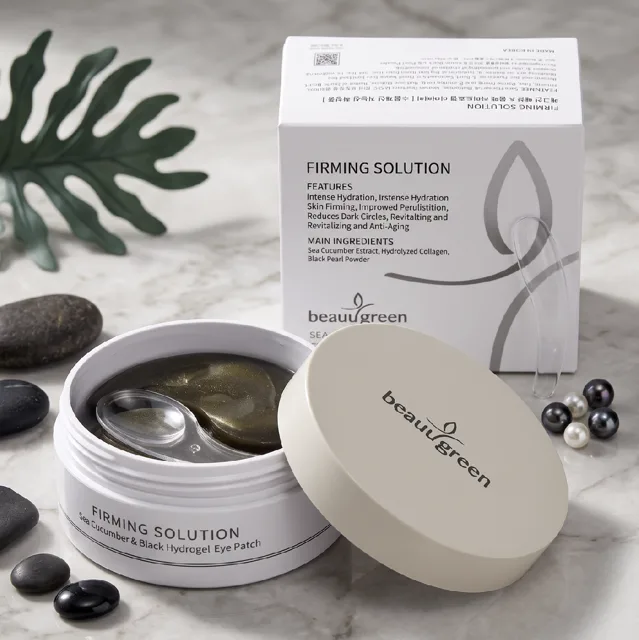 Beauugreen - Sea Cucumber & Black Hydrogel Eye Patch - Hydrogelové oční polštářky s mořskou okurkou a černými extrakty - 60ks