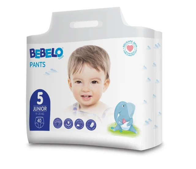 BEBELO Care Pants Junior 5 plenkové kalhotky 40 ks