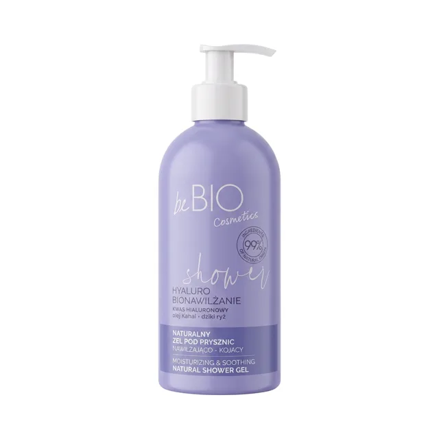 beBIO Cosmetics Hyaluro Bio hydratační sprchový gel 350ml (poškozený aplikátor)